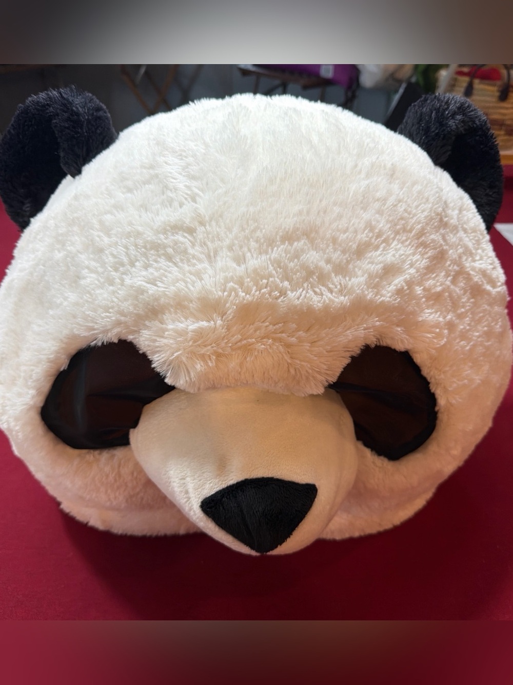 Panda Mascot Costume Black Full Head Maskimals Plush Party Mask Masquerade adult